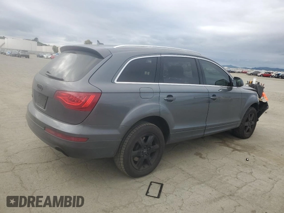 2012 Audi Q7 Premium Plus with VIN WA1LGAFE7CD007696, listed as a Copart auction lot 46757885 with 96,574 mi miles and Salvage title. Bid and sale history available at DreamBid. Image 3.