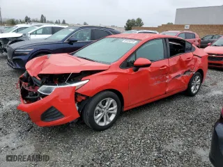 2019 Chevrolet Cruze LS with VIN 1G1BC5SM9K7142153, listed as a Copart auction lot 49124015 with 72,873 mi miles and Salvage Title. Bid and sale history available at carsss.com. Image 1.