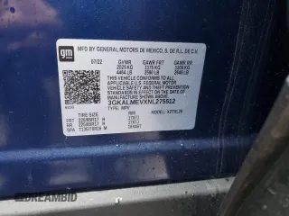 2022 GMC Terrain SLE with VIN 3GKALMEVXNL275512, listed as a Copart auction lot 51843935 with 18,073 mi miles and Salvage title. Bid and sale history available at DreamBid. Image 13.