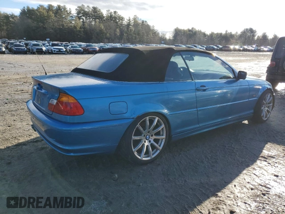 2002 BMW 3 Series 330Ci with VIN WBABS53472JU93846, listed as a Copart auction lot 43951675 with 202,663 mi miles and Clean title. Bid and sale history available at DreamBid. Image 3.