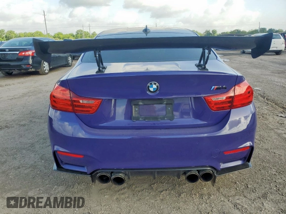 2017 BMW M4 with VIN WBS3R9C54HK709246, listed as a Copart auction lot 60701345 with 77,729 mi miles and Salvage title. Bid and sale history available at DreamBid. Image 6.