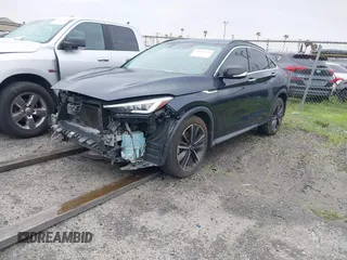 2022 Infiniti QX55 Essential with VIN 3PCAJ5K34NF104019, listed as a IAAI auction lot 41603319 with 78,698 mi miles and . Bid and sale history available at DreamBid. Image 2.
