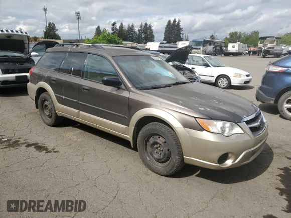 2008 Subaru Outback z VIN 4S4BP60C187346817, wystawiony jako Copart lot #54573395 z przebiegiem 146 279 mil mil oraz Szkoda całkowita • Salvage title. Historia ofert i sprzedaży dostępna na DreamBid. Obrazek 4.