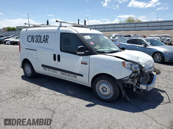 2022 Ram ProMaster City Cargo Tradesman with VIN ZFBHRFAB9N6X63508, listed as a Copart auction lot 54711634 with 22,707 mi miles and Salvage Title. Bid and sale history available at DreamBid. Image 4.
