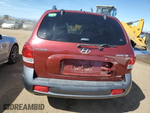 2005 Hyundai Santa Fe GLS with VIN KM8SC73D95U920289, listed as a Copart auction lot 72816834 with 120,879 mi miles and Salvage Title. Bid and sale history available at carsss.com. Image 6.
