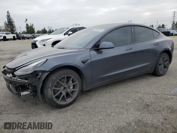 2023 Tesla Model 3 with VIN 5YJ3E1EA4PF642769, listed as a Copart auction lot 50648825 with 25,310 mi miles and Salvage title. Bid and sale history available at DreamBid. Image 1.