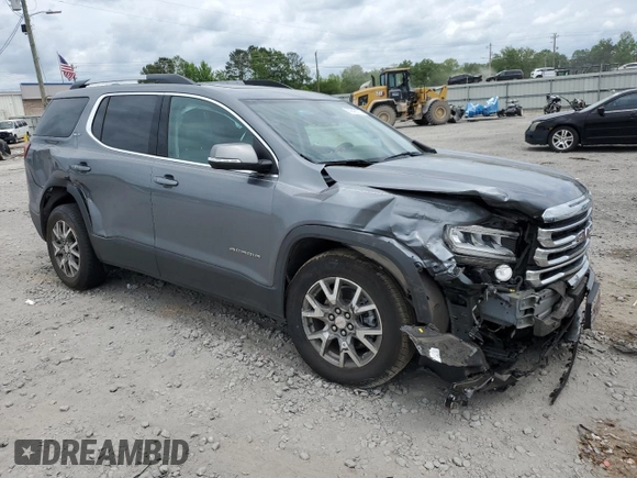 2021 GMC Acadia SLT with VIN 1GKKNMLS2MZ221040, listed as a Copart auction lot 53948075 with 60,305 mi miles and Salvage Title. Bid and sale history available at DreamBid. Image 4.
