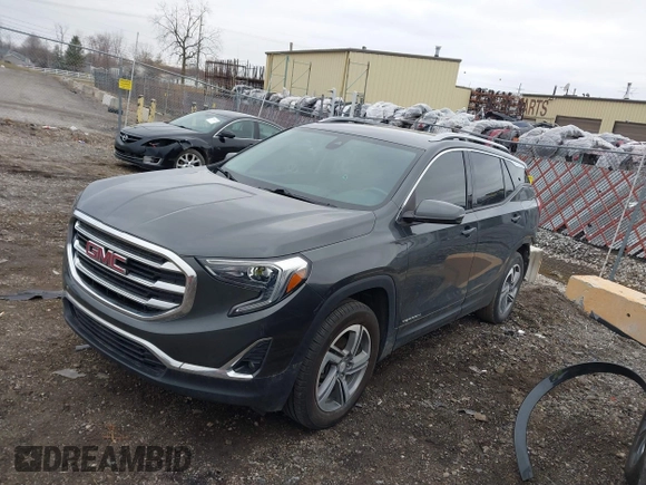 2020 GMC Terrain SLT with VIN 3GKALVEVXLL172044, listed as a IAAI auction lot 41868790 with 65,496 mi miles. Bid and sale history available at carsss.com. Image 2.