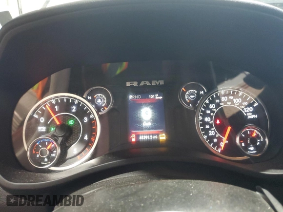 2023 Ram 2500 Big Horn with VIN 3C6UR5JL6PG587668, listed as a Copart auction lot 54013365 with 45,391 mi miles and Salvage title. Bid and sale history available at DreamBid. Image 9.