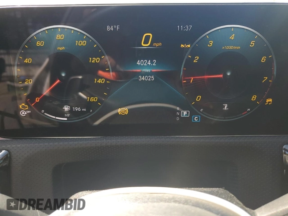 2023 Mercedes-Benz CLA 250 with VIN W1K5J4GB7PN330139, listed as a Copart auction lot 52972605 with 34,025 mi miles and Salvage Title. Bid and sale history available at DreamBid. Image 9.