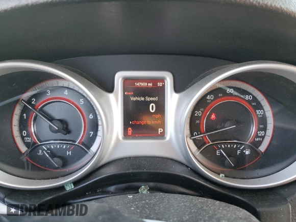2013 Dodge Journey SXT with VIN 3C4PDDBG3DT572872, listed as a Copart auction lot 54147785 with 147,959 mi miles and Salvage Title. Bid and sale history available at DreamBid. Image 9.