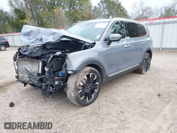 2023 Kia Telluride SX Prestige X-Line z VIN 5XYP5DGCXPG399768, wystawiony jako IAAI lot #41268192 z przebiegiem 19 284 mil mil oraz . Historia ofert i sprzedaży dostępna na DreamBid. Obrazek 2.