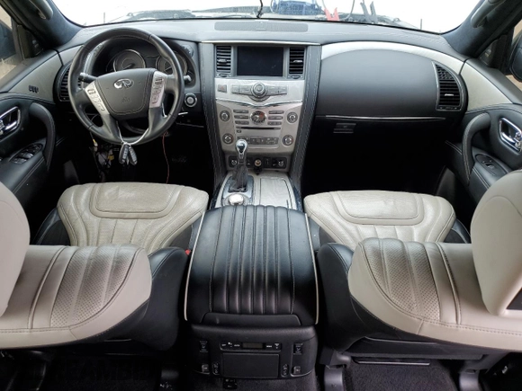 2019 Infiniti QX80 LUXE with VIN JN8AZ2NE1K9230269, listed as a Copart auction lot 39197074 with 97,573 mi miles. Bid and sale history available at carsss.com. Image 8.