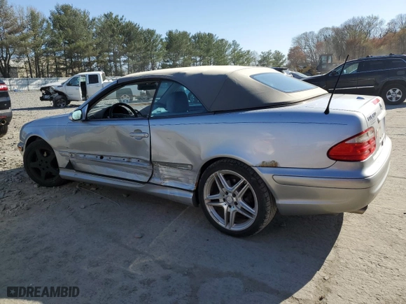 2003 Mercedes-Benz CLK-Class 4.3L with VIN WDBLK70G13T133977, listed as a Copart auction lot 52279065 with 130,459 mi miles and Salvage Title. Bid and sale history available at carsss.com. Image 2.