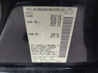2017 Nissan Altima SV with VIN 1N4AL3AP2HC253975, listed as a IAAI auction lot 42467047 with 109,215 mi miles and . Bid and sale history available at DreamBid. Image 9.