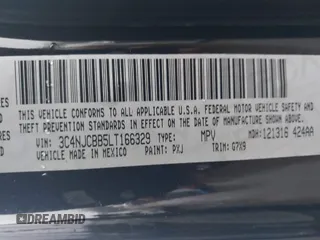 2020 Jeep Compass Latitude with VIN 3C4NJCBB5LT166329, listed as a IAAI auction lot 41554098 with 59,853 mi miles and . Bid and sale history available at DreamBid. Image 9.