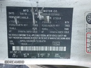 2010 Ford Transit Connect XL с VIN NM0LS6AN9AT036478, выставлен на аукционе IAAI как лот 41696124 с пробегом 283 863 миль миль и . История ставок и продаж доступна на DreamBid. Изображение 9.