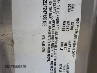 2004 Chevrolet Cavalier z VIN 1G1JC52F247125159, wystawiony jako Copart lot #50784795 z przebiegiem 116 191 mil mil oraz Szkoda całkowita • Salvage title. Historia ofert i sprzedaży dostępna na DreamBid. Obrazek 14.