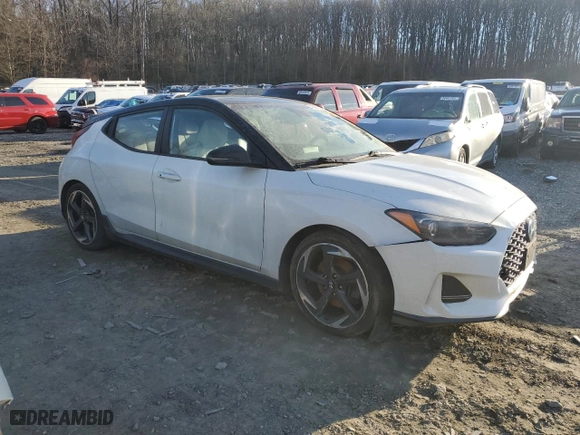 2019 Hyundai Veloster Turbo R-Spec with VIN KMHTH6AB7KU013196, listed as a Copart auction lot 46281785 with 117,555 mi miles and Salvage Title. Bid and sale history available at carsss.com. Image 4.