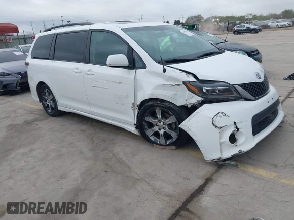 2012 Toyota Sienna SE with VIN 5TDXK3DC8CS276491, listed as a IAAI auction lot 41107014 with 96,266 mi miles. Bid and sale history available at carsss.com. Image 1.