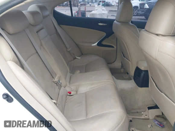 2007 Lexus IS 250 with VIN JTHBK262672043200, listed as a IAAI auction lot 42612618 with 139,241 mi miles and . Bid and sale history available at DreamBid. Image 8.