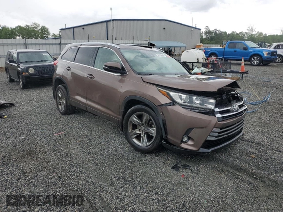 2018 Toyota Highlander Limited z VIN 5TDDZRFH6JS832904, wystawiony jako Copart lot #54109505 z przebiegiem Nie podano mil oraz Nie do naprawy • Non repairable. Historia ofert i sprzedaży dostępna na DreamBid. Obrazek 4.