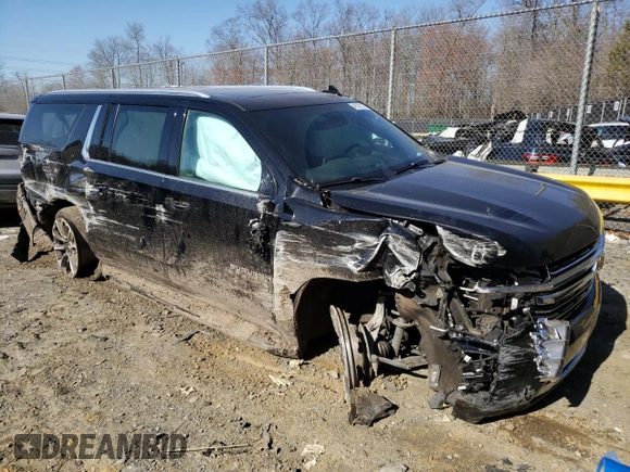 2022 Chevrolet Suburban LT with VIN 1GNSKCKD2NR211585, listed as a Copart auction lot 48373215 with 160,839 mi miles and Salvage Title. Bid and sale history available at DreamBid. Image 4.