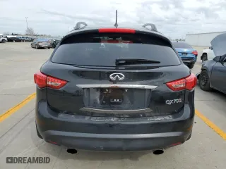 2017 Infiniti QX70 with VIN JN8CS1MW8HM413630, listed as a Copart auction lot 45848744 with 64,822 mi miles and Salvage Title. Bid and sale history available at carsss.com. Image 6.