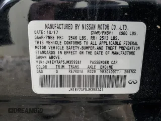 2018 Infiniti Q50 Sport with VIN JN1EV7AP5JM359241, listed as a Copart auction lot 42627505 with 141,625 mi miles and Clean Title. Bid and sale history available at carsss.com. Image 12.