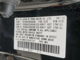 2012 Honda CR-V EX-L z VIN JHLRM4H72CC027727, wystawiony jako Copart lot #51544245 z przebiegiem 121 705 mil mil oraz Czysty tytuł • Clean title. Historia ofert i sprzedaży dostępna na DreamBid. Obrazek 13.