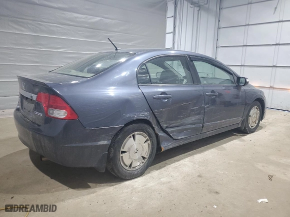 2010 Honda Civic Hybrid with VIN JHMFA3F27AS000535, listed as a Copart auction lot 46923655 with 75,344 mi miles and Salvage Title. Bid and sale history available at carsss.com. Image 3.
