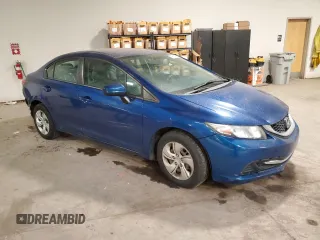 2015 Honda Civic LX with VIN 19XFB2F53FE279110, listed as a Copart auction lot 54827215 with Not Provided miles and Salvage Title. Bid and sale history available at carsss.com. Image 4.