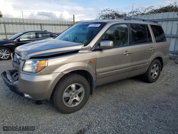 2006 Honda Pilot EX-L with VIN 5FNYF28586B048997, listed as a Copart auction lot 71120924 with 215,080 mi miles and Salvage Title. Bid and sale history available at carsss.com. Image 1.