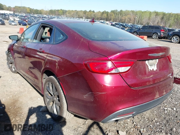 2015 Chrysler 200 S with VIN 1C3CCCBB2FN533858, listed as a IAAI auction lot 41877267 with 85,402 mi miles and . Bid and sale history available at carsss.com. Image 3.