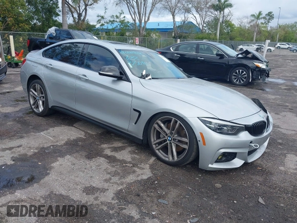 2018 BMW 4 Series 440i with VIN WBA4J5C57JBF07227, listed as a IAAI auction lot 41562986 with 76,316 mi miles and . Bid and sale history available at DreamBid. Image 1.