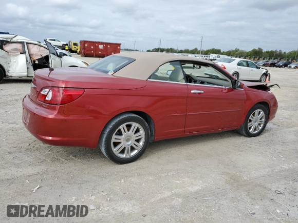 2008 Chrysler Sebring Limited z VIN 1C3LC65M98N634669, wystawiony jako Copart lot #48440025 z przebiegiem 87 629 mil mil oraz Szkody całkowita. Historia ofert i sprzedaży dostępna na DreamBid. Obrazek 3.