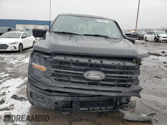 2024 Ford F-150 XLT with VIN 1FTEW3LP7RKD17872, listed as a Copart auction lot 43784075 with 28,241 mi miles and Salvage Title. Bid and sale history available at carsss.com. Image 5.