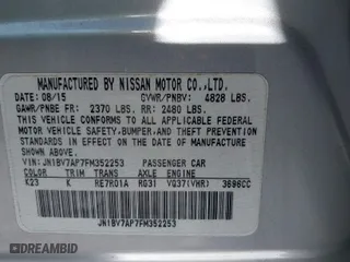2015 Infiniti Q50 with VIN JN1BV7AP7FM352253, listed as a IAAI auction lot 41419619 with 131,640 mi miles. Bid and sale history available at carsss.com. Image 9.
