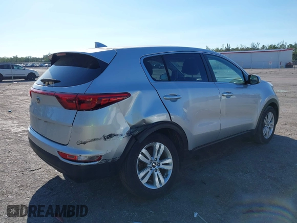 2017 Kia Sportage LX with VIN KNDPM3AC4H7194371, listed as a IAAI auction lot 41774995 with 110,720 mi miles. Bid and sale history available at carsss.com. Image 6.