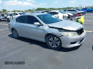 2014 Honda Accord LX z VIN 1HGCR2F34EA249467, wystawiony jako IAAI lot #42364003 z przebiegiem 115 235 mil mil oraz . Historia ofert i sprzedaży dostępna na DreamBid. Obrazek 1.