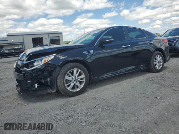 2018 Kia Optima S with VIN 5XXGT4L36JG225848, listed as a Copart auction lot 55527605 with 85,669 mi miles and Salvage title. Bid and sale history available at DreamBid. Image 1.