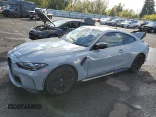 2021 BMW M4 Competition with VIN WBS33AZ01MCG92055, listed as a Copart auction lot 76618174 with 15,766 mi miles and Salvage Title. Bid and sale history available at carsss.com. Image 1.