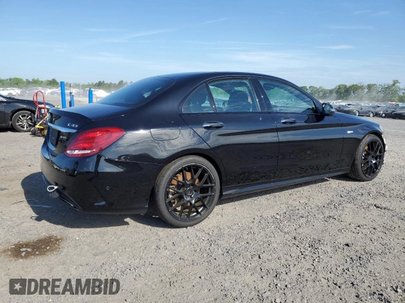 2018 Mercedes-Benz C 43 AMG with VIN 55SWF6EB9JU267340, listed as a Copart auction lot 55448435 with 80,303 mi miles and Clean Title. Bid and sale history available at carsss.com. Image 3.