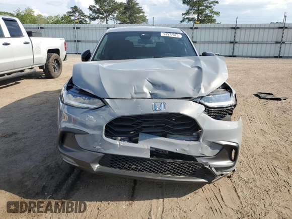 2024 Honda HR-V Sport with VIN 3CZRZ1H58RM752309, listed as a Copart auction lot 54977025 with 6,821 mi miles and Salvage title. Bid and sale history available at DreamBid. Image 5.