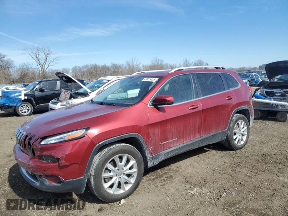 2015 Jeep Cherokee Limited with VIN 1C4PJMDB1FW736756, listed as a Copart auction lot 48815455 with 167,819 mi miles and Salvage Title. Bid and sale history available at DreamBid. Image 1.