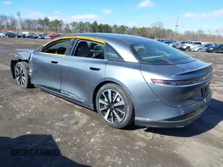2025 Lucid Air Pure with VIN 50EA1PGA4SA004490, listed as a IAAI auction lot 41579096 with 1,324 mi miles. Bid and sale history available at carsss.com. Image 3.