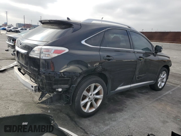2010 Lexus RX 350 with VIN JTJZK1BA0A2000211, listed as a Copart auction lot 62957225 with 120,554 mi miles and Salvage title. Bid and sale history available at DreamBid. Image 3.