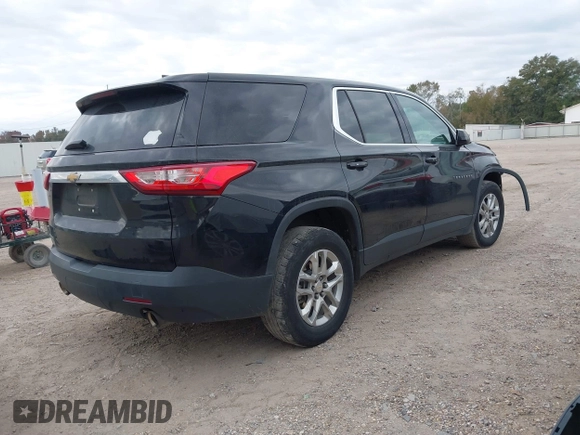 2021 Chevrolet Traverse LS z VIN 1GNERFKW1MJ103824, wystawiony jako IAAI lot #40975072 z przebiegiem 110 013 mil mil oraz . Historia ofert i sprzedaży dostępna na DreamBid. Obrazek 4.