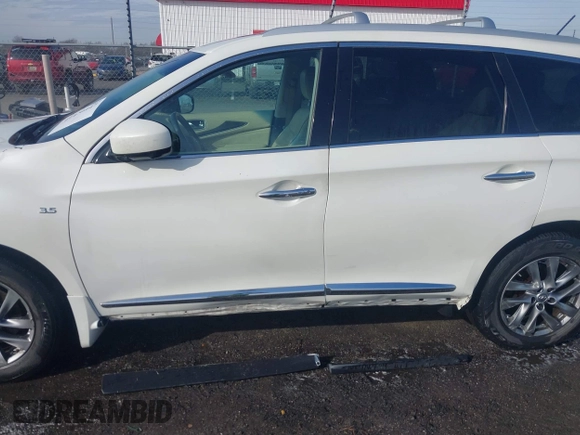 2015 Infiniti QX60 with VIN 5N1AL0MM0FC515589, listed as a IAAI auction lot 41420447 with 172,570 mi miles and . Bid and sale history available at DreamBid. Image 6.