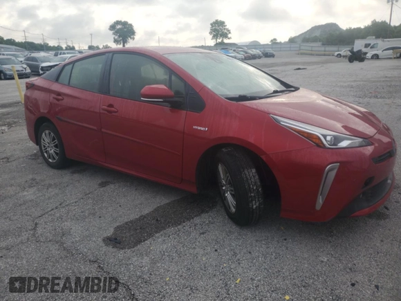 2019 Toyota Prius LE with VIN JTDL9RFU6K3005786, listed as a Copart auction lot 60037615 with 61,298 mi miles and Salvage title. Bid and sale history available at DreamBid. Image 4.